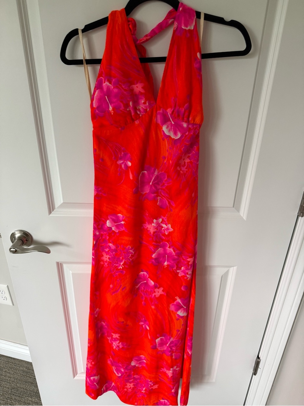 Sun Debs Of Hawaii Vintage Halter Neck Maxi Hawaiian Dress